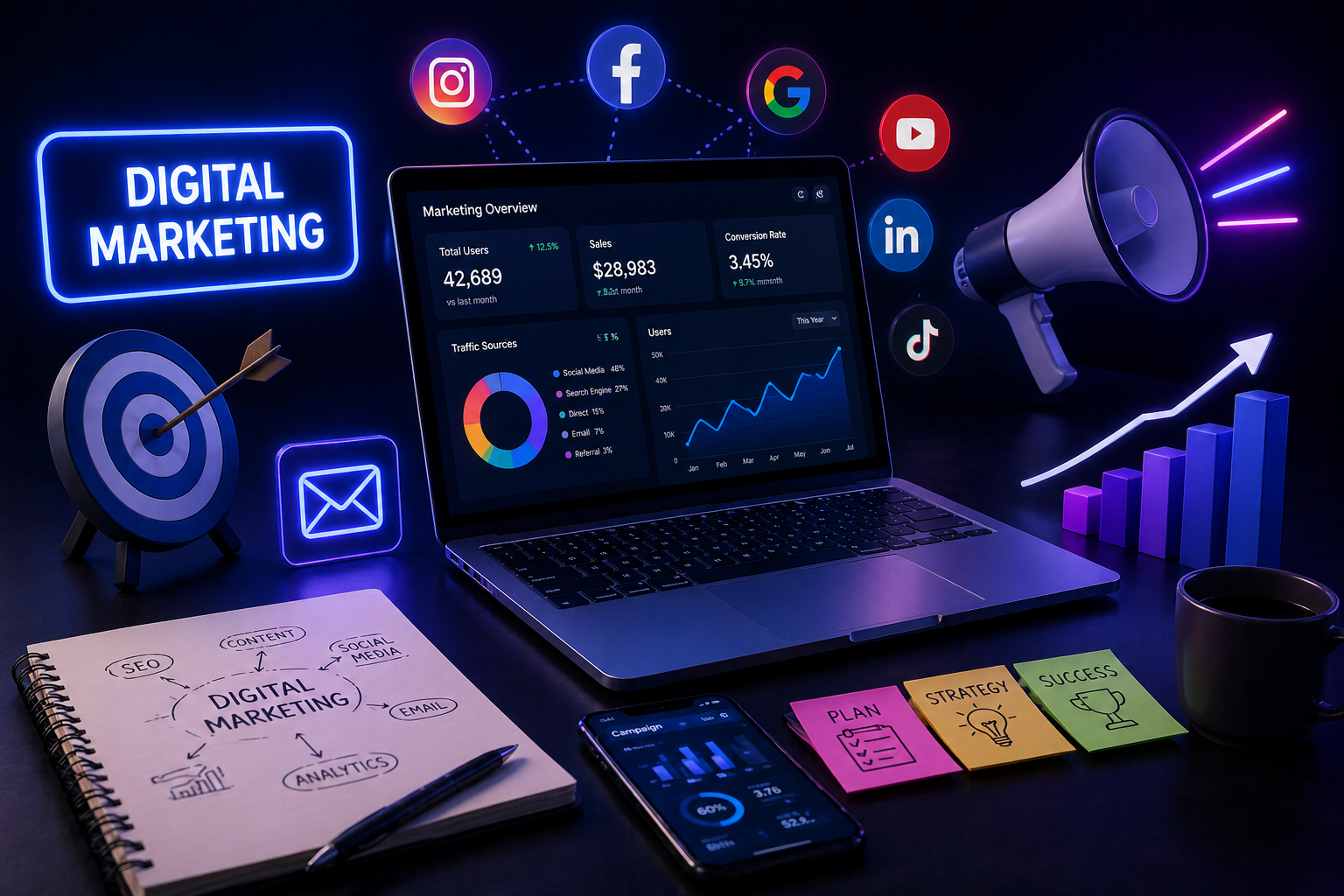 Digital marketing service graphic